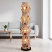 Lampadaire en rotin naturel 111 cm 4-flmg E27 Scandinave