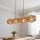 Suspension rotin naturel scandinave E27 4-flamme