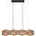 Suspension rotin naturel scandinave E27 4-flamme