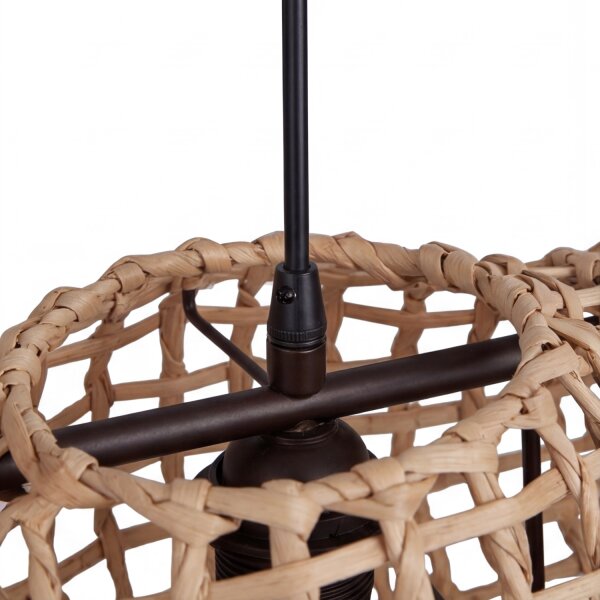 Lampe à suspendre rotin naturel scandinave E27 3 flammes