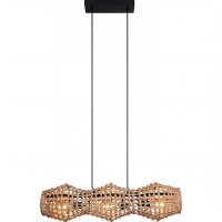 Lampe à suspendre rotin naturel scandinave E27 3...