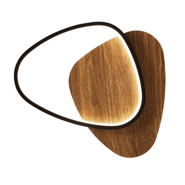 Plafonnier LED à intensité variable Bois Aluminium L:45 cm 6500 K