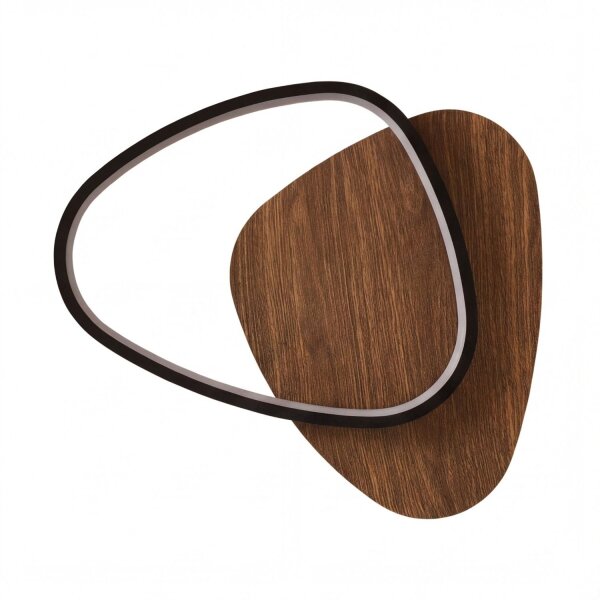 Plafonnier LED à intensité variable Bois Aluminium L:45 cm 6500 K