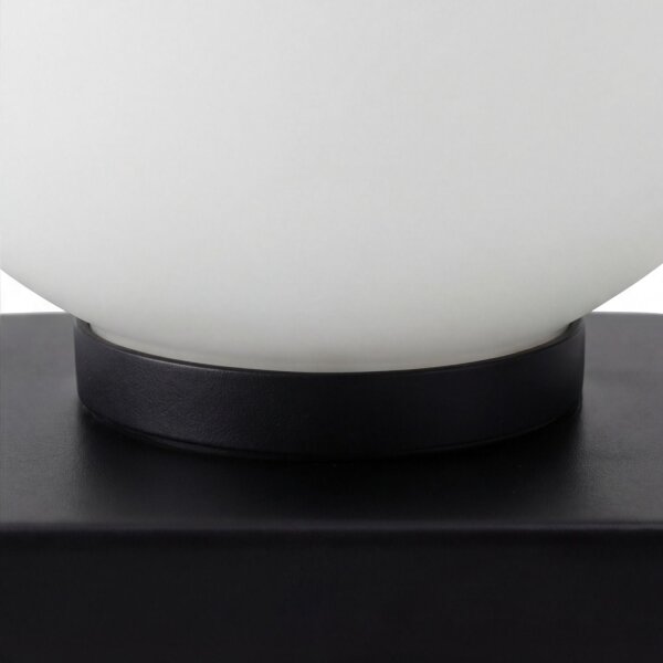 Lampe de table verre métal H:17,5 cm E14 Boule confortable