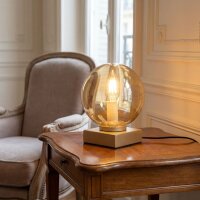 Lampe de table en or ambre 17,5 cm E14 boule...