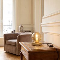 Lampe de table en or ambre 17,5 cm E14 boule...