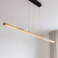 Longue lampe à suspendre LED Aluminium Bois L:120...