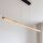 Longue lampe à suspendre LED Aluminium Bois L:120 cm blanc chaud