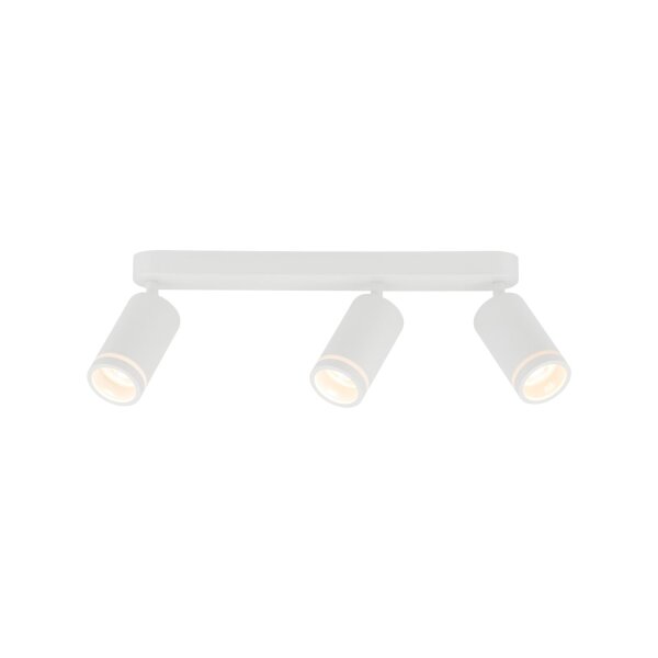 Projecteur de plafond blanc 55 cm de long métal GU10 3-flamme