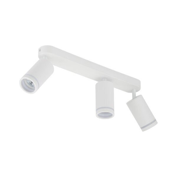 Projecteur de plafond blanc 55 cm de long métal GU10 3-flamme