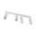 Plafonnier blanc 4 flammes 74 cm long métal GU10