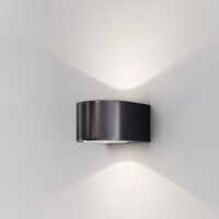 Lampe dextérieur murale LED aluminium verre Up...