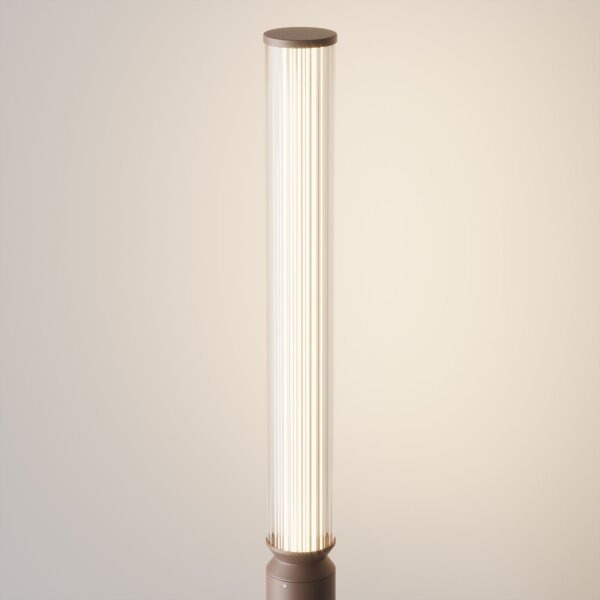 Borne déclairage LED aluminium verre 198,6 cm de haut IP65