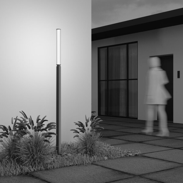 Borne déclairage LED aluminium verre 198,6 cm de haut IP65
