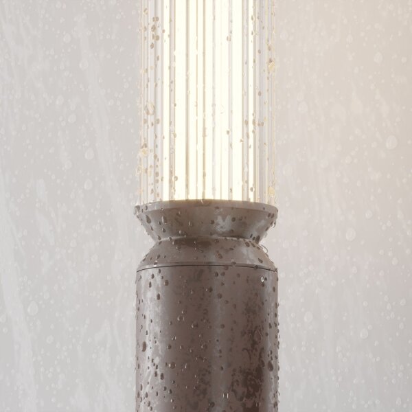 Borne déclairage LED aluminium verre 78,5 cm IP65 ronde