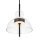 Suspension LED Métal Verre H : max. 348 cm Noir