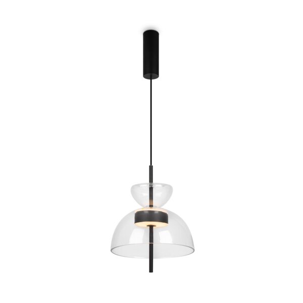 Suspension LED verre métal lumière blanc chaud 3000 K
