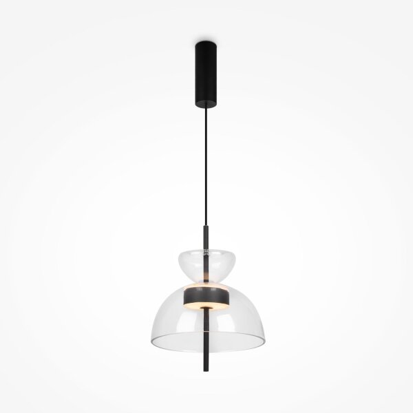 Suspension LED verre métal lumière blanc chaud 3000 K