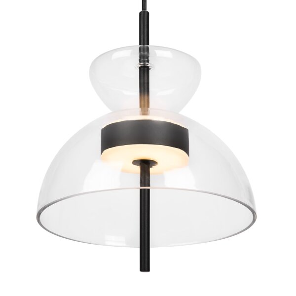 Suspension LED verre métal lumière blanc chaud 3000 K