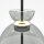 Suspension LED métal verre fumé H : max. 348 cm BRUNO
