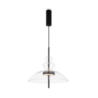 Lampe à suspendre LED métal verre H : max....