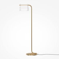 Lampadaire LED verre métal lumière blanc...