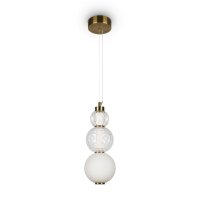 Suspension LED métal verre 14,7 cm de large en or...