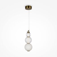 Suspension LED métal verre 14,7 cm de large en or...