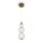 Suspension LED métal verre 14,7 cm de large en or blanc