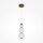 Suspension LED métal verre 14,7 cm de large en or blanc