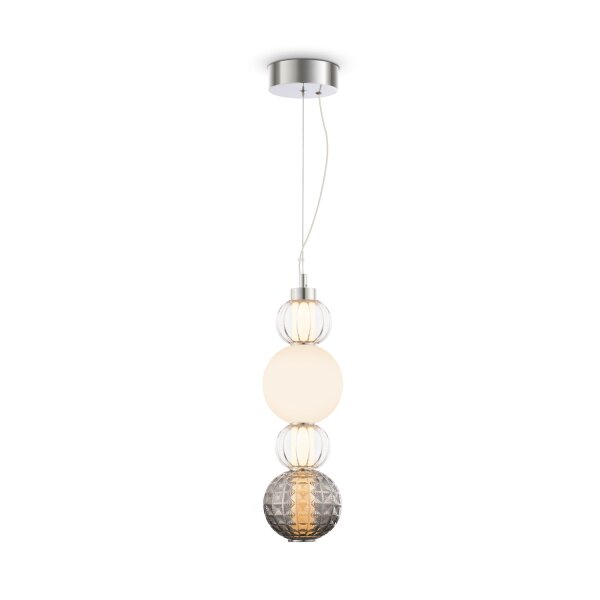 Lampe à suspendre métal verre LED largeur 14,7 cm H : max. 169 cm