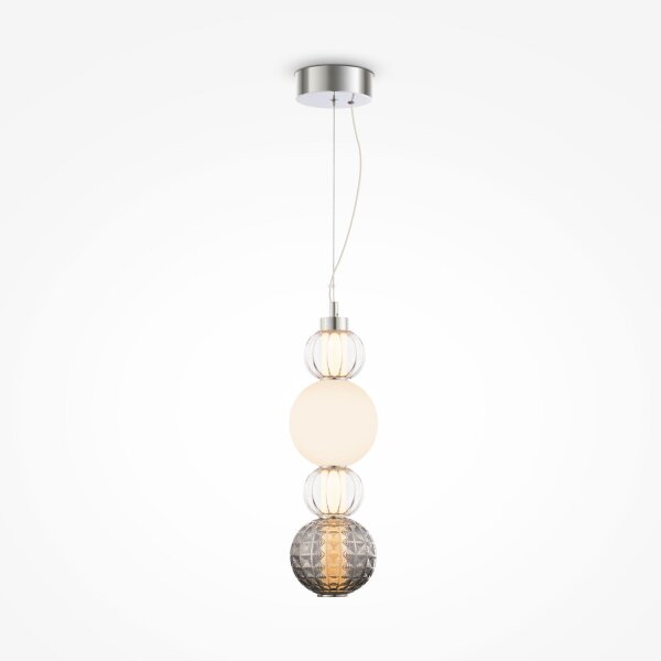 Lampe à suspendre métal verre LED largeur 14,7 cm H : max. 169 cm