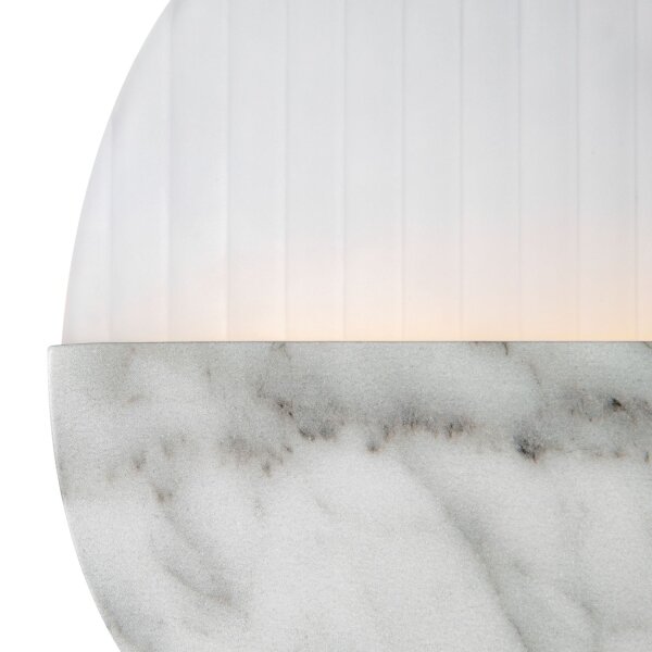 Applique LED verre métal 3000 K blanc chaud 200 lm ronde