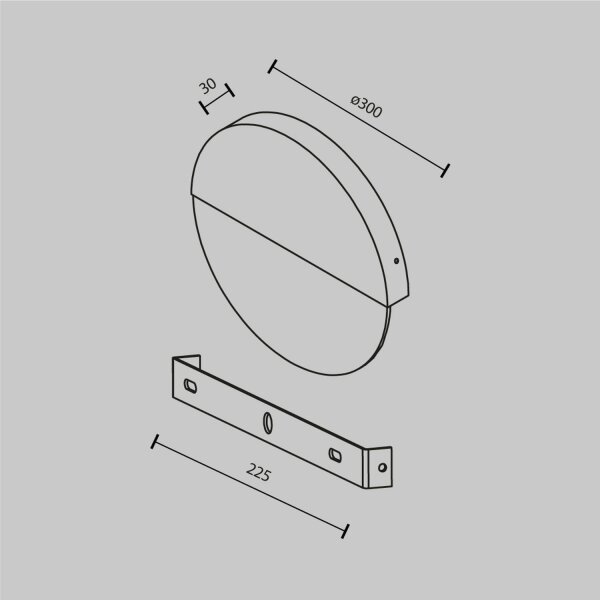 Applique LED verre métal 3000 K blanc chaud 200 lm ronde