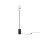 LED Lampadaire verre métal 3000 K lumière blanche chaude ronde