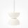 Lampe à suspendre LED métal verre D : 22 cm H : max. 350 cm Blanc