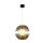 Lampe à suspendre métal verre fumé LED Ø 30,2 cm rond en or