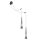 Applique murale LED métal verre Up Down 228,9 cm de haut chrome