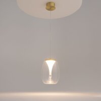 Lampe à suspendre LED aluminium verre D : 20 cm...