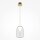 Lampe à suspendre LED aluminium verre D : 20 cm rond en or