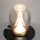 Lampe de table LED aluminium verre fumé D : 20 cm 27,2 cm
