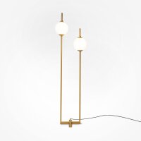 Lampadaire LED métal verre hauteur 150 cm en...