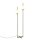 Lampadaire LED métal verre hauteur 150 cm en laiton blanc