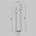 Lampadaire LED métal verre hauteur 150 cm en laiton blanc