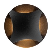 Luminaire encastré mural aluminium LED IP65 rond D...