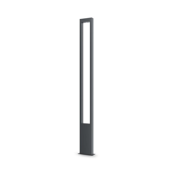 Borne déclairage LED métal 200 cm de haut IP65 graphite carré