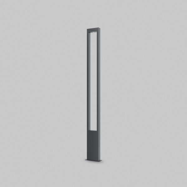 Borne déclairage LED métal 200 cm de haut IP65 graphite carré