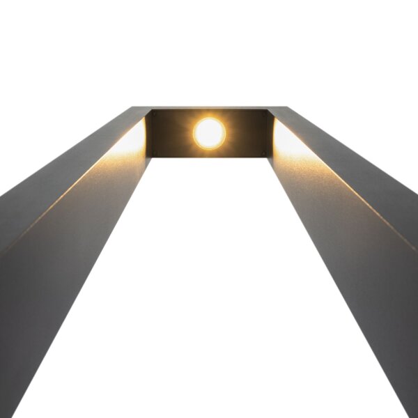 Borne déclairage LED métal 200 cm de haut IP65 graphite carré