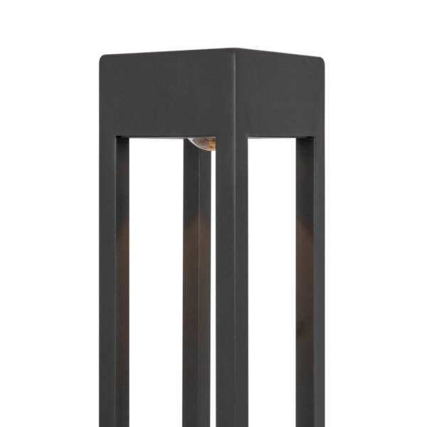 Borne déclairage LED métal IP65 100 cm graphite carré