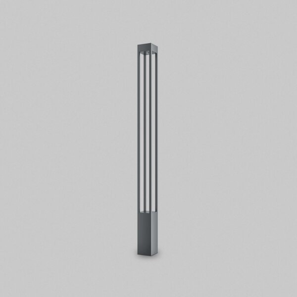 Luminaire dallée métal LED IP65 150 cm graphite carré